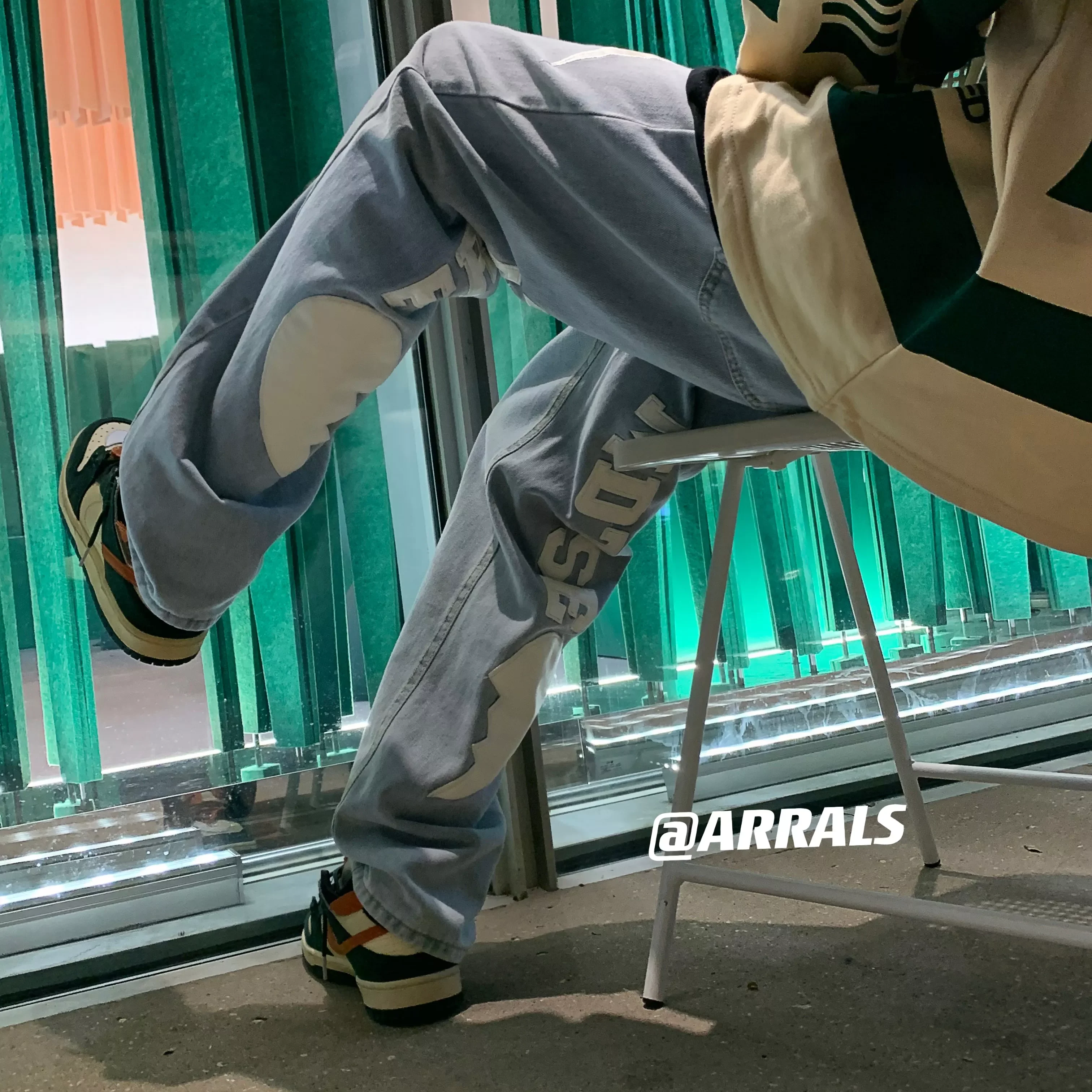 

2023New Letter Printed Denim Pants Autumn Winter Fashion Straight Casual Jeans Japan Style Streetwear Hip Hop Mopping Trousers