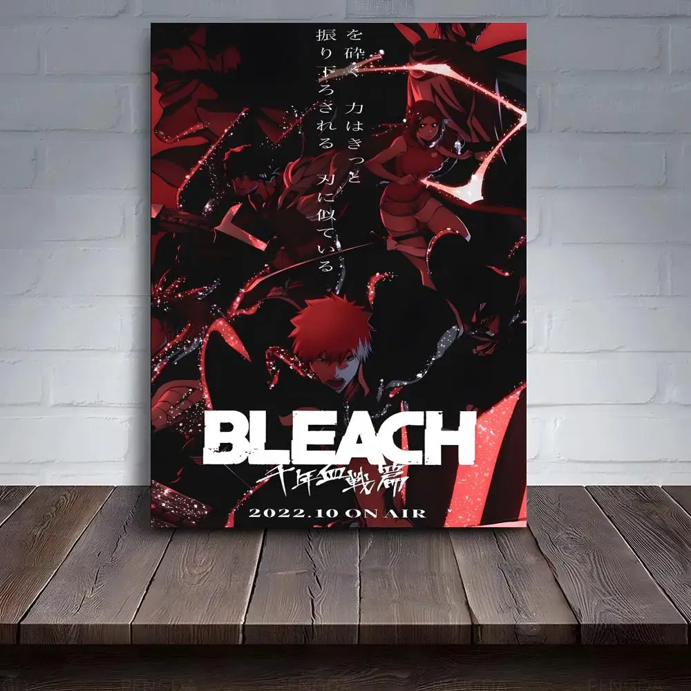 Фото Постер с аниме-персонажами F-Figure B-Bleach, HD-печать на холсте, высококачественная эстетичная бумага для печати, настенное искусство для гостиной и дома №4