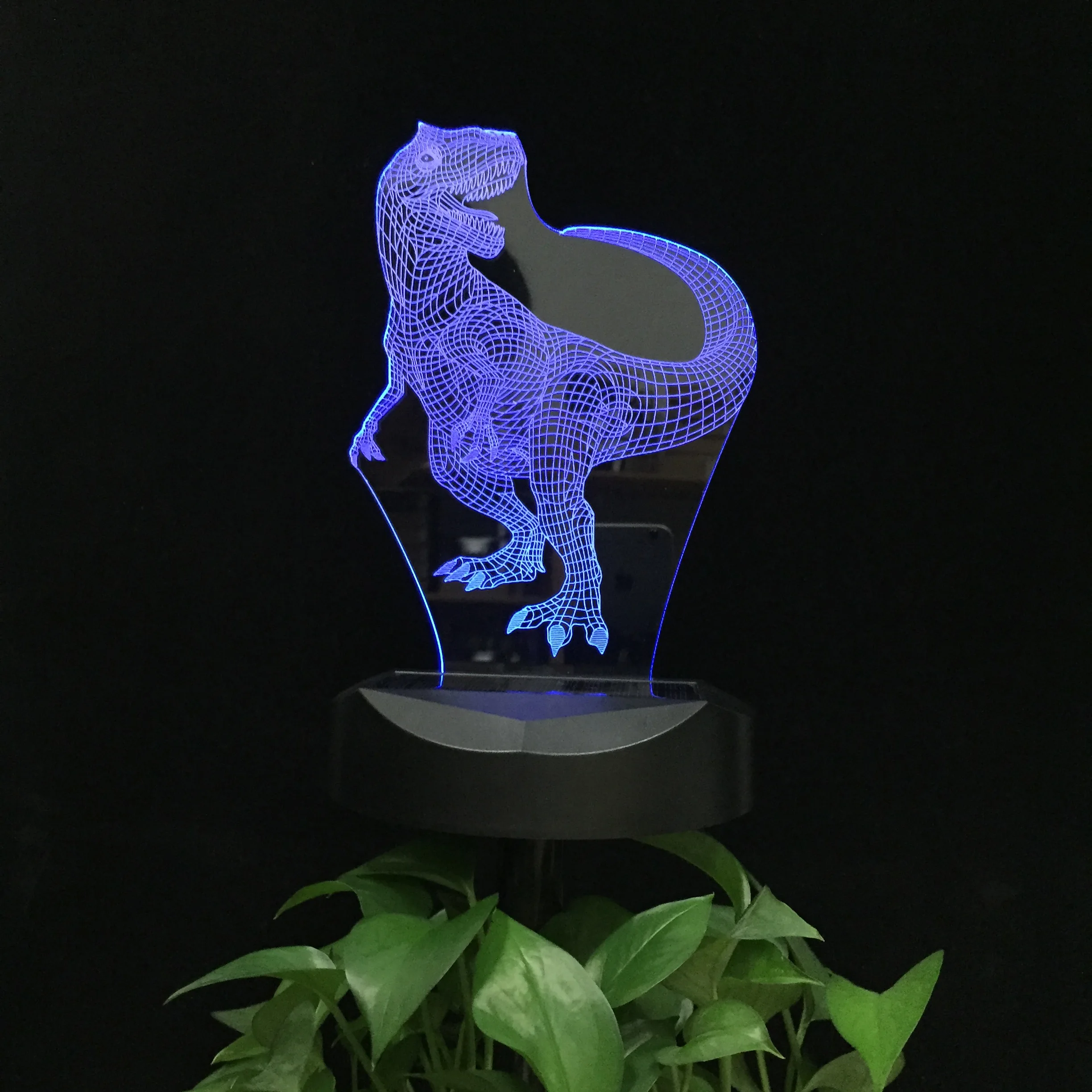 

Tyrannosaurus Rex Dinosaur Colors 3d LED Table Night Light Landscape Lighting Outdoor Solar Power Night Lamp for Yard Garden