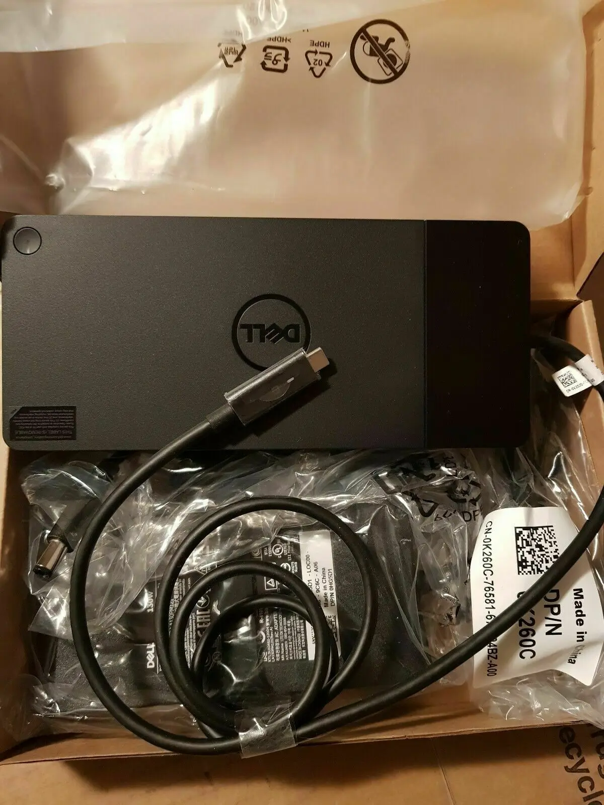 WD19S с адаптером 180 Вт для порта дисплея Dell Wired USB 3.2 Gen 2 (3.1 2) Type-C Совершенно новый в