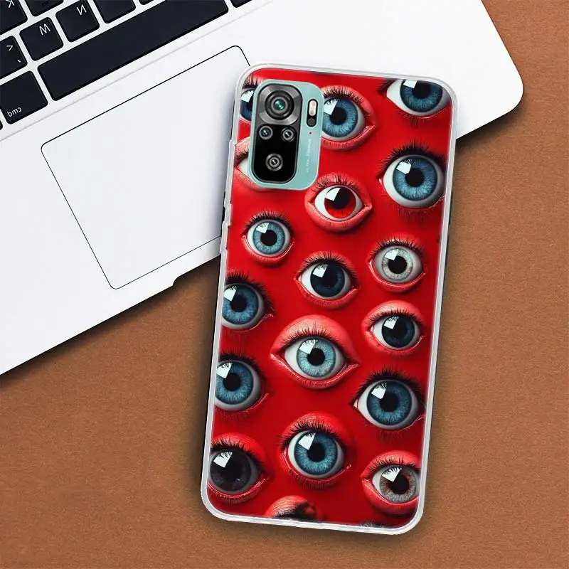 Devil Fear, чехол для телефона Red Eye Dense Phobia для Xiaomi Redmi Note 14 Pro Plus 5G 13 13C 14C Cover 12 12C 10C 10A 9 10 9T 9C 9A 8 (art.: 3920cd4dcbe1e) - 3920cd4dcbe1e
