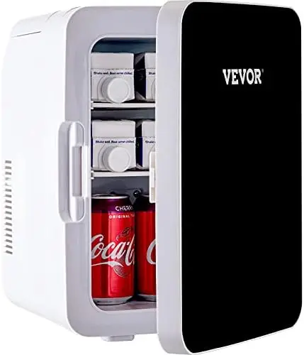 

Mini Fridge, 10 Liter Portable Cooler Warmer, Skincare Fridge Black, Compact Refrigerator, Lightweight Beauty Fridge, for Bedroo