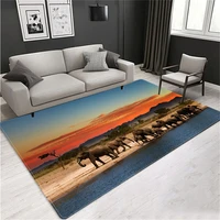 animal leopard horse racing style lover unique rug 3d printed room mat floor gift anti slip large carpet home decoration