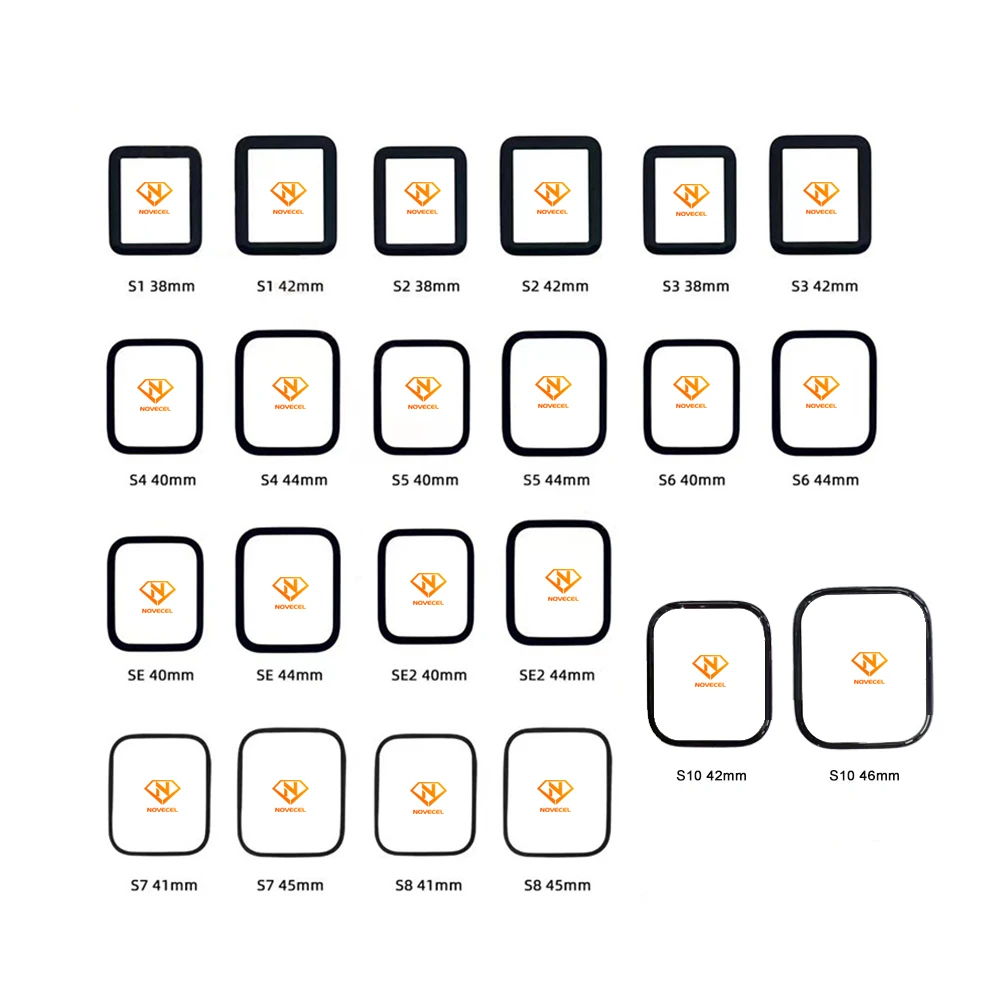 Фото Novecel 5 шт. для Apple Watch Series 11 10 9 8 7 6 5 4 3 49 мм 45 мм 42 мм 44 мм 46 мм сенсорная панель переднее наружное стекло ЖК-дисплея OCA №2