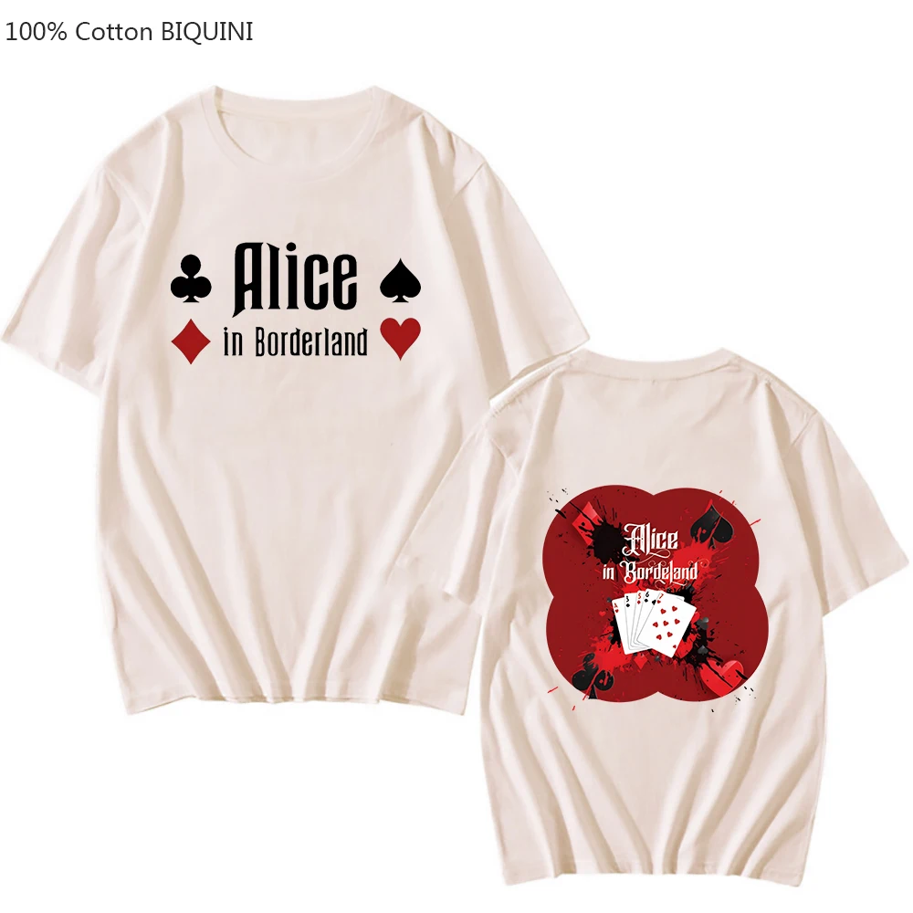 

Alice In Borderland Emblem Aesthetic Tshirt Men T Shirts Harajuku Anime T-shirt Four Seasons Handsome Short Sleeve 100% Cotton