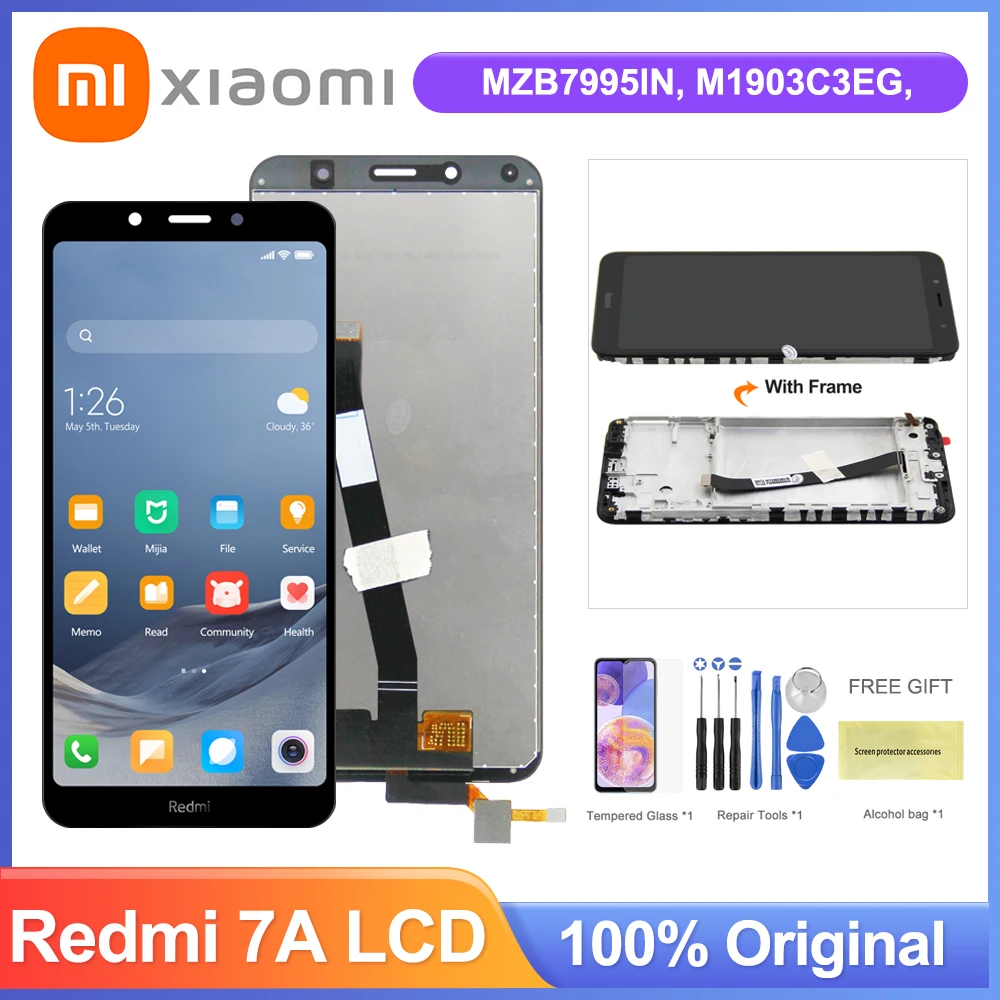 

ЖК-дисплей 5,45 ''для Xiaomi Redmi 7A Redmi7A MZB7995IN, дисплей с сенсорным экраном и дигитайзером в сборе с заменой рамки