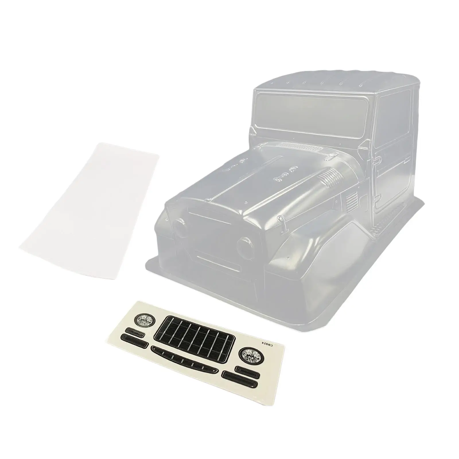 

1/10 RC Crawler Clear Body DIY Car/Truck Bodies wing & Decals 1/10 RC Truck Cab PC Clear Body for 90046 90047 RC Crawler Parts