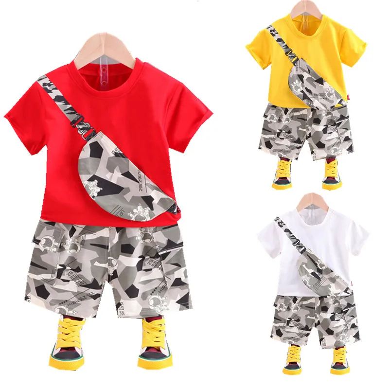 

Boys Summer Clothes Sets 1 To 4 Years Children Casual T-Shirts Shorts 2pcs Tracksuits For Baby Kids Sports Suits Outfits Toddler