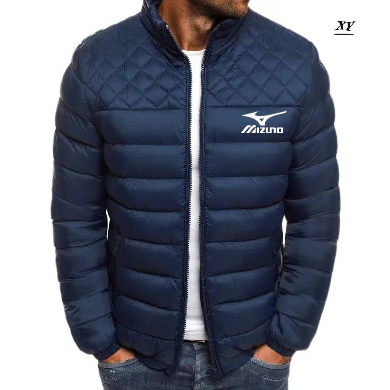 

Autumn and winter new down jacket retro men's casual jacket fashion stand-up collar outdoor men's jacket plain thick jacket