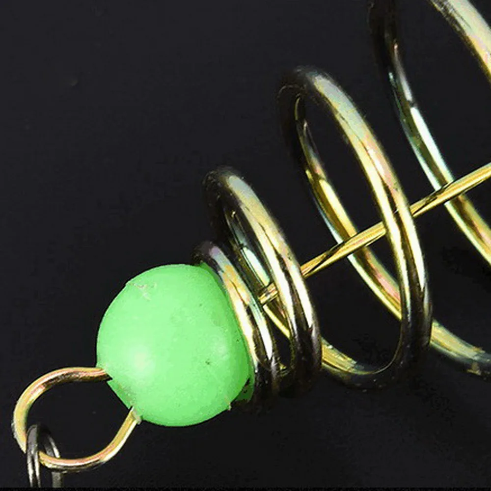 1PC Spring Shoal Fishing Net with Night Luminous Bead Ball Solid Ring Fishing Connector For Freshwater Fishing Tackle Supplies
