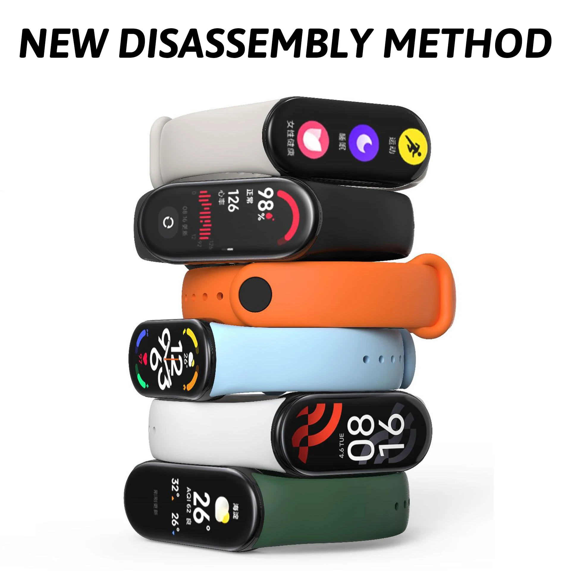 Rubber Strap Bracelet For Xiaomi Mi Band 8 NFC Silicone Sport Strap Quick Release Correa Miband 8 Miband8 SmartWatch Wrist Band