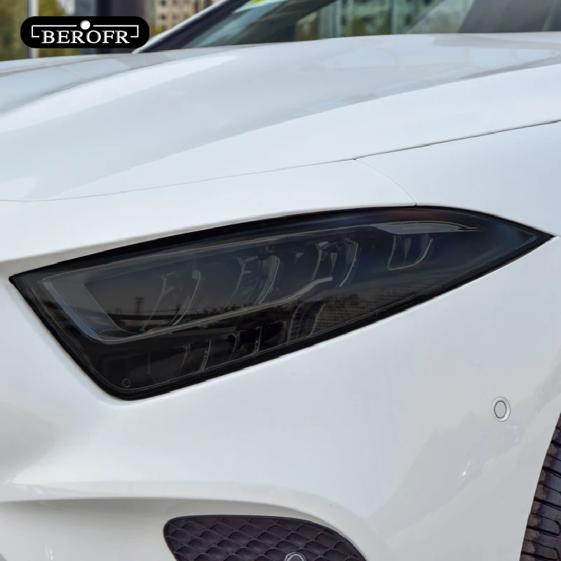 For Mercedes Benz CLS Class W218 C257 AMG Car Headlight Tint Black Smoke Protective Film Transparent TPU Sticker Accessories For Mercedes Benz CLS Class W218 C257 AMG Car Headlight Tint Black Smoke Protective Film Transparent TPU Sticker Accessories