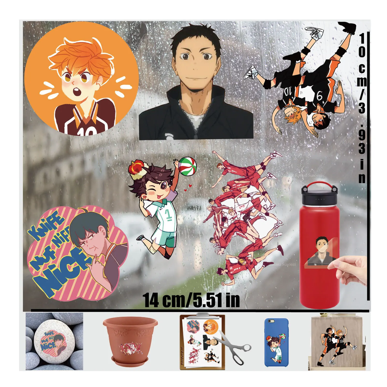 Shoyo Hinata Asahi Azumane Daichi Sawamura популярные аниме периферийные граффити УФ-переносная