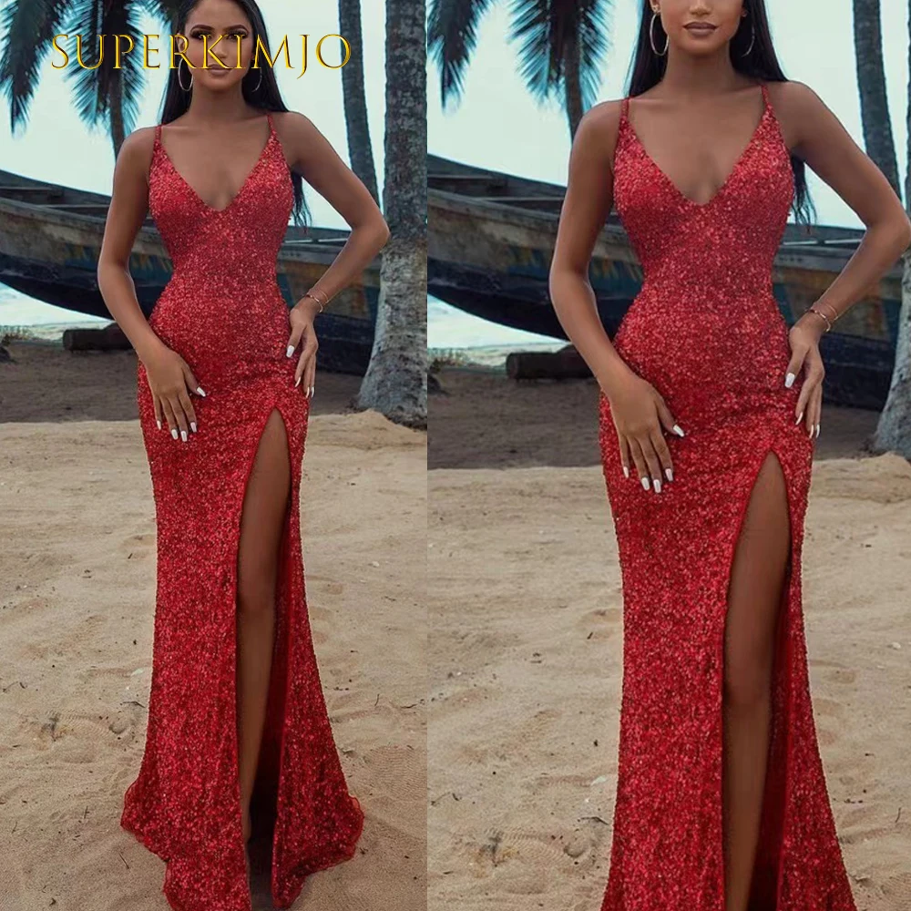 

Розовое вечернее платье SuperKimJo, женские вечерние платья, элегантные кружевные сексуальные вечерние платья с бисером