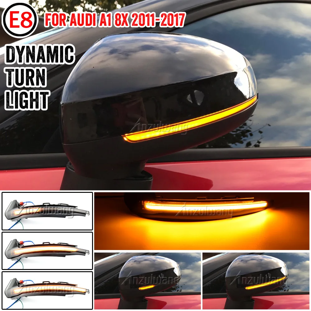 

2x LED Dynamic Turn Signal Light For Audi A1 8X 2011 2012 2013-2016 2017 Side Mirror Blinker Arrow Sequential Flasher Repeater