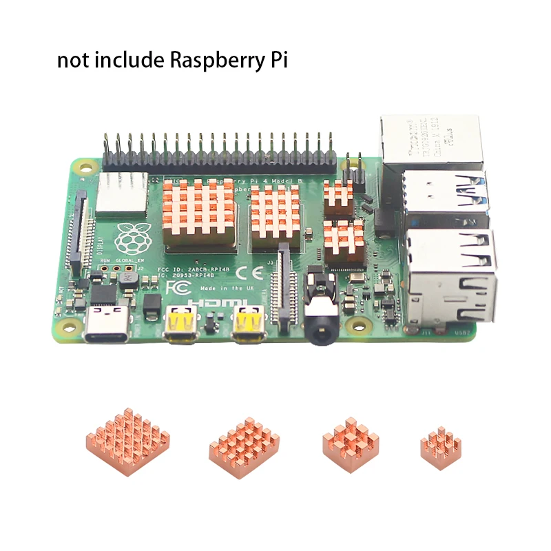 Алюминиевый радиатор DIXSG для Raspberry Pi 4 аксессуар радиатора с термопрокладкой на