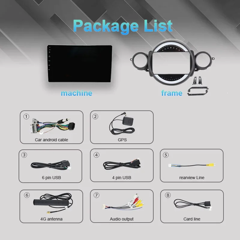 QSZN для BMW MINI COOPER R56 R60 2007 - 2014 2K QLED Android 13 автомобильное радио мультимедийный