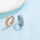 Винтажное кольцо с тревожностью для подростков женщин мужчин кольцо из нержавеющей стали Y2K ювелирные изделия вращающаяся парная Свадебная повязка кольца тренд подарок для вечеринки