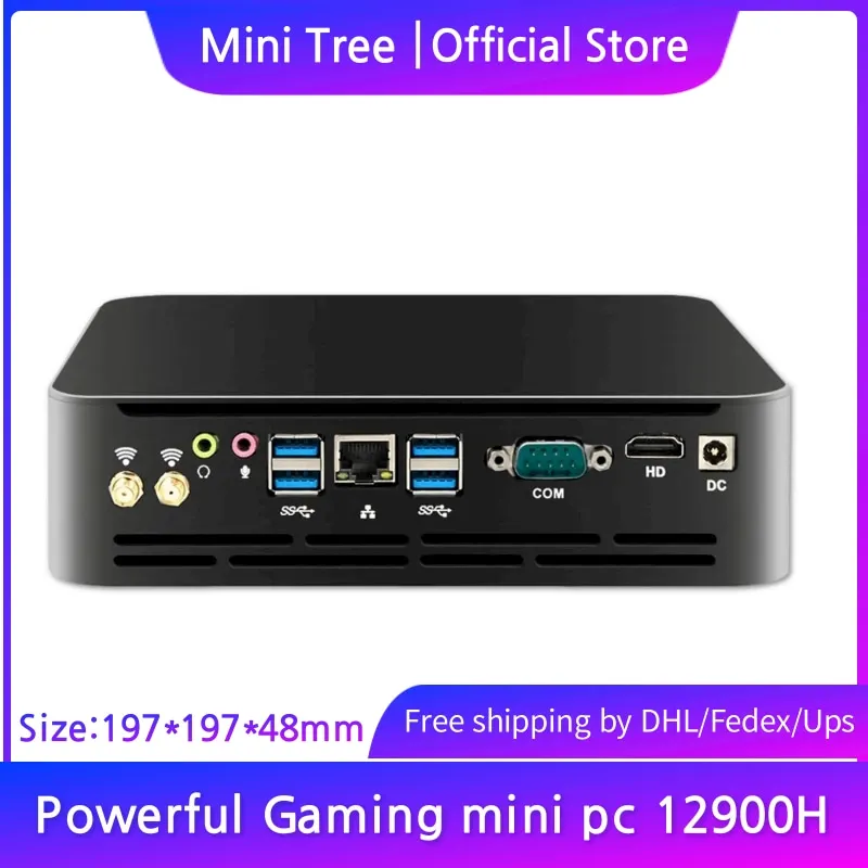 

12Th Gen i9 Mini Gaming PC 12900H i7 1260P i5 1235U DDR4 2*NVME SSD Dual LAN 2.5G Windows 11 Gamer Desktop Computer WiFi6 HD DP