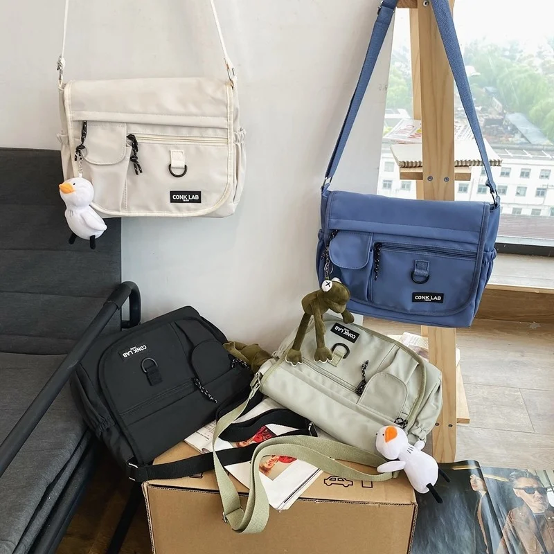 

Nylon Waterproof Ladies Messenger Bag Casual Women Shoulder Bagpack Large Capacity Girl School Bags Cute Women's Crossbody Bags