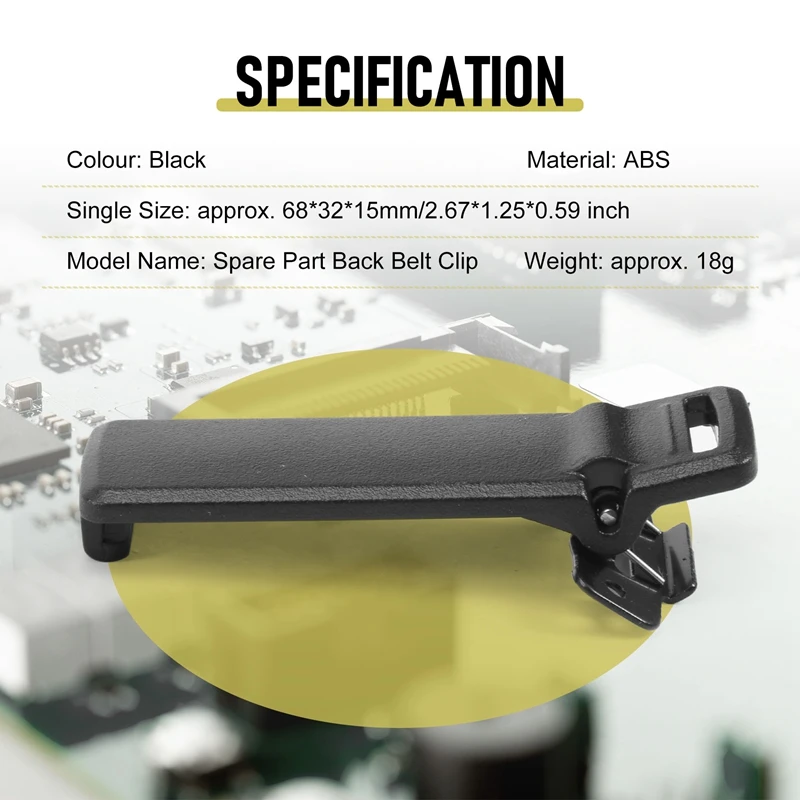 2 шт. зажим для ремня раций Baofeng 2-Way Radio UV5R For Intercom / 5RA 5R + 5RB 5RC