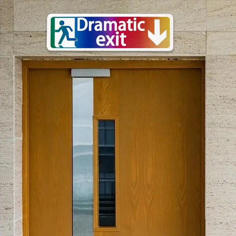 Новый драматический знак выхода дверной топпер красочный для пайки украшение