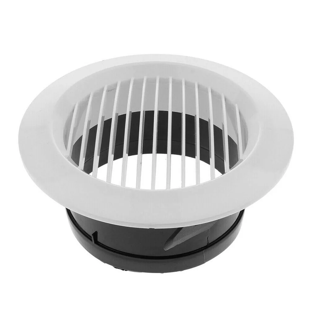 

Circular Vent Air Vent ABS Round White+black 75/100/125/150/200mm Compact For Bathroom Kitchen Office Ventilation