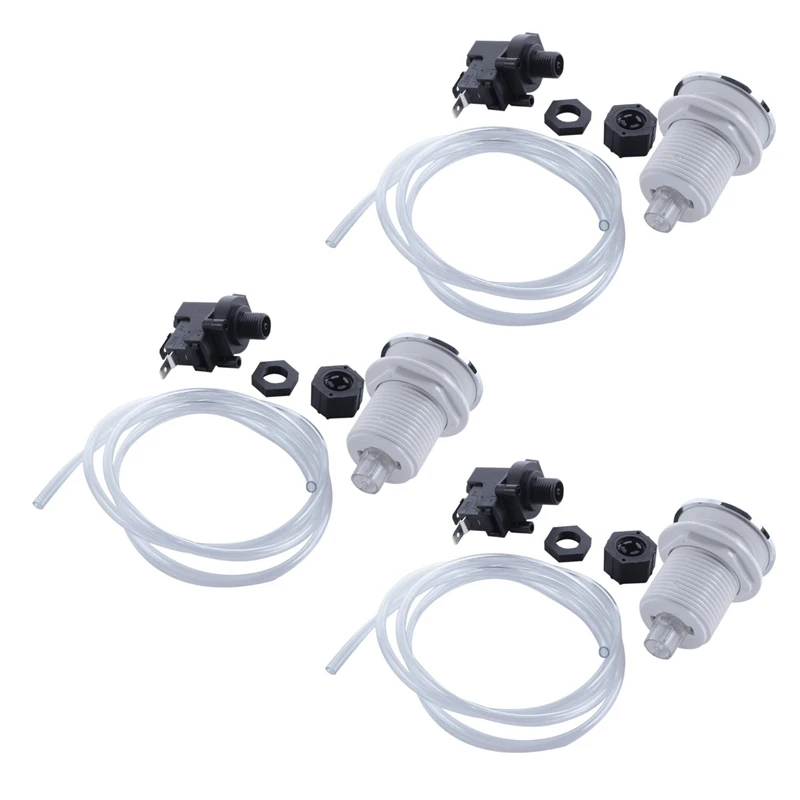 

3X 16A On Off Push Button Switch Jetted Whirlpool Jet For Bath Tub Spa Garbage