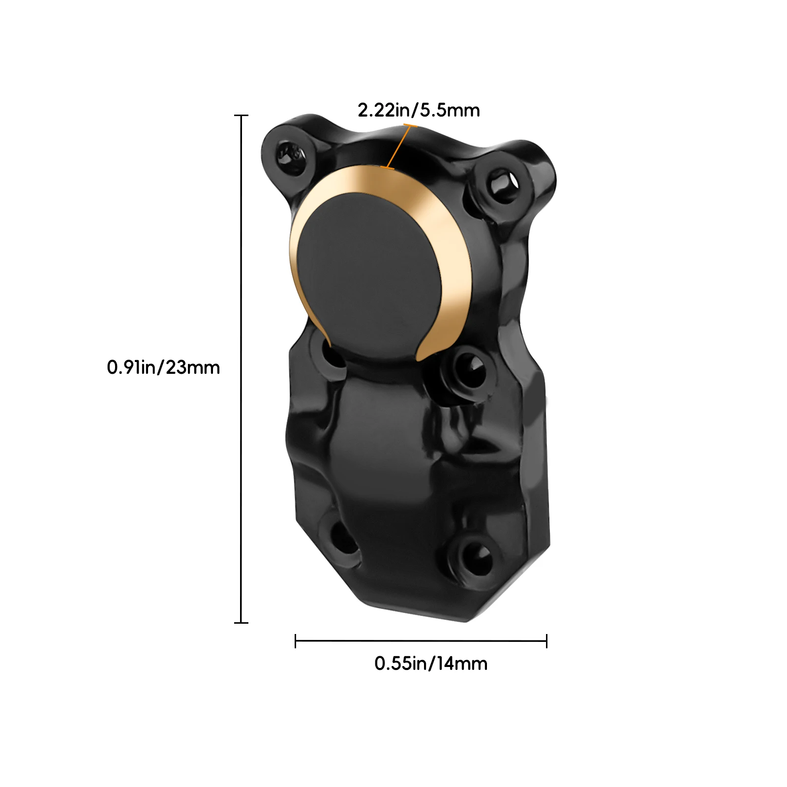 Фото Крышки дифференциалов HobbyPark Brass (передний и задний мосты) для Axial SCX24 90081 AXI00001 AXI00002 AXI00004, 2 шт. №2