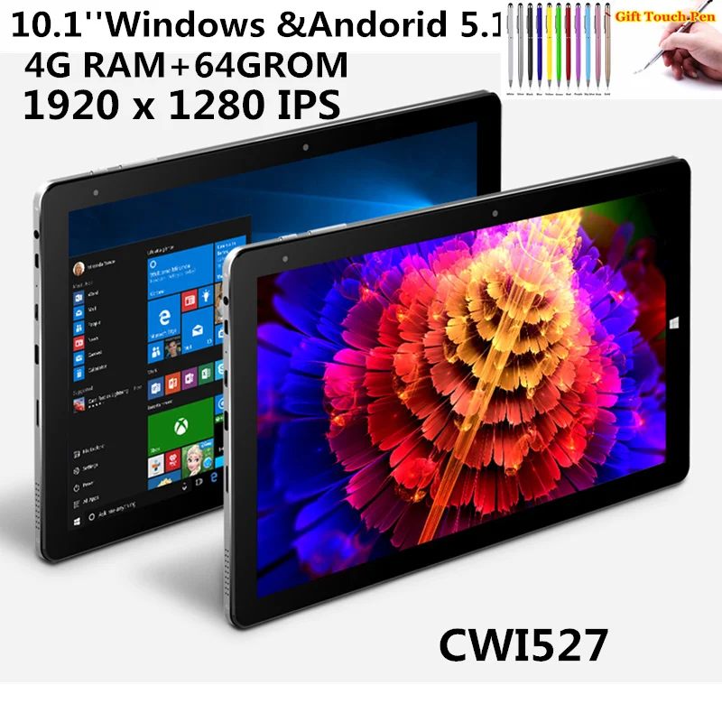CWI527 планшетный ПК 10 8 дюйма 4 Гб DDR + 64 Windows и Andorid 5.1 двойная система памяти Z8350 ЦП