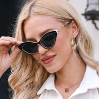 2022 trend vintage cat eye sunglasses women small frame retro sunglasses chain legs uv400 protection eyewear luxury designer