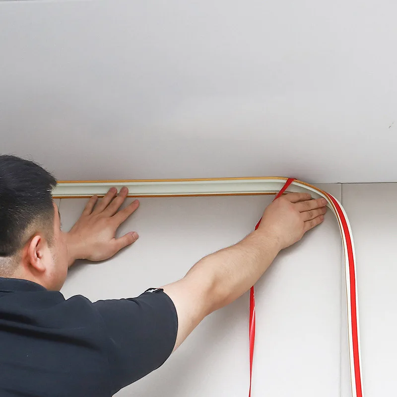 

1m 3D Foam Ceiling Corner Line Sticker Strip Self Adhesive Waistline Baseboard Border Corner Decoration Beautification Line