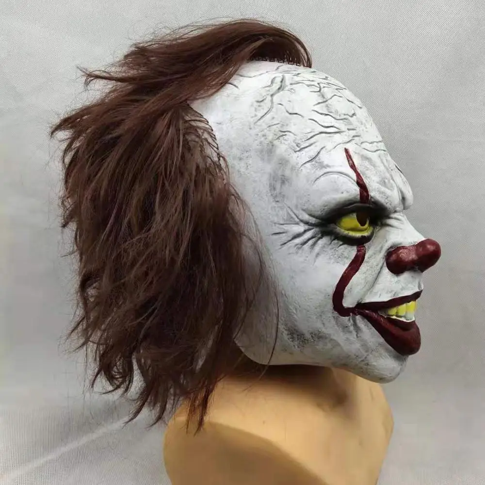 Новинка Pennywise маска клоуна Stephen King's It глава две маски Косплей Шлем реквизит |