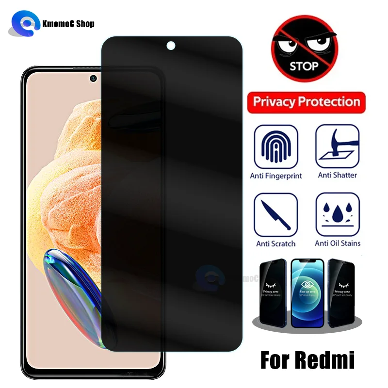 Антишпионская пленка из закаленного стекла для Xiaomi Redmi Note 14 13 12 12s 11 11s Pro Plus 4G 5G Privacy