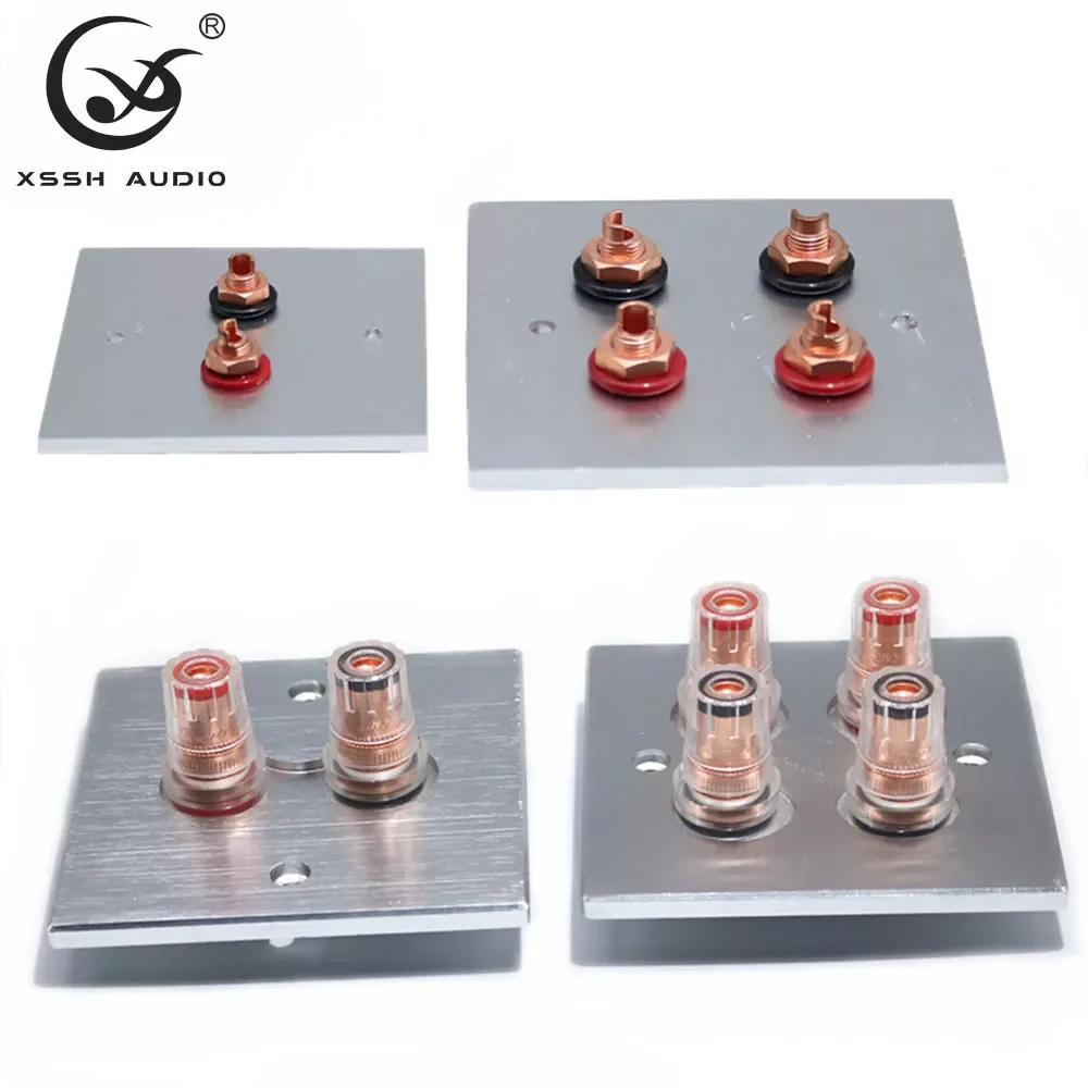 

NEW2023 Binding Post XSSH Audio Copper Brass Amplifier Speaker Terminal Female Short Version Including Binding Post and Plate S