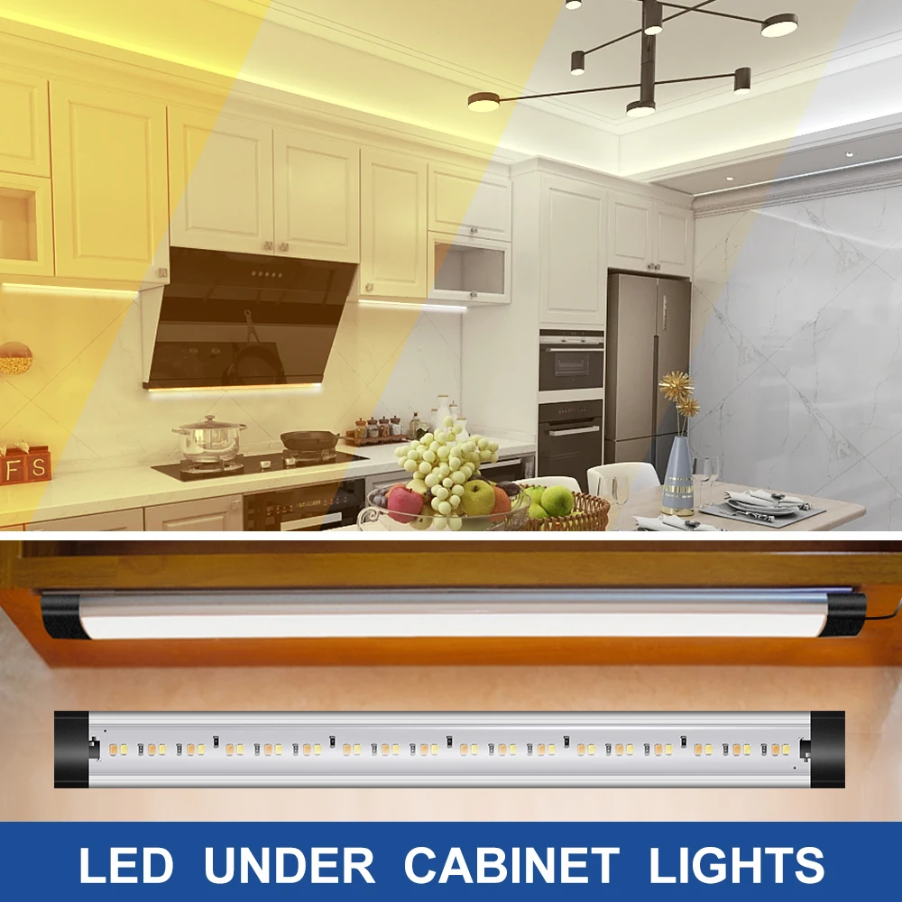 night light under cabinet led lighting kits rf remote control dimmable 3000k warm white natural 6000k cold for kitchen showcase free global shipping