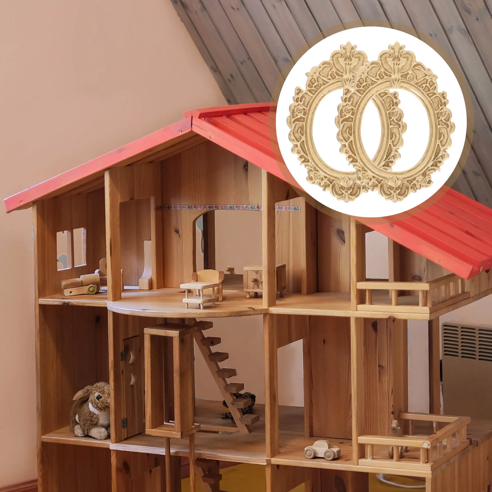 

10 Pcs Photo Frame DIY Crafts Supplies Miniature House Home Decor Photograph Vintage Model Making Material