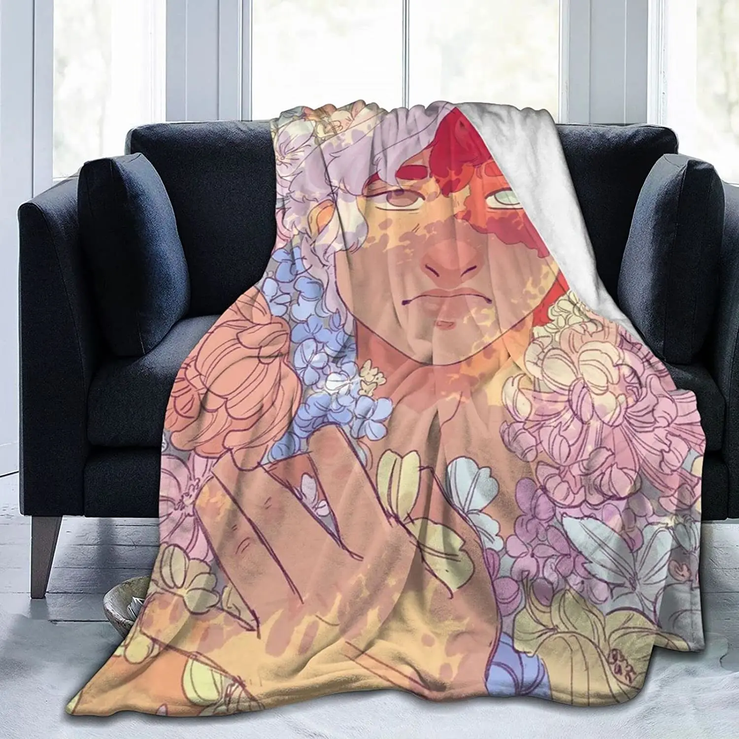 

Bnha Flowers Soft Flannel Blanket Lightweight Fleece Blanket Air Conditioner is Suitable for Bedroom Living Room Sofa