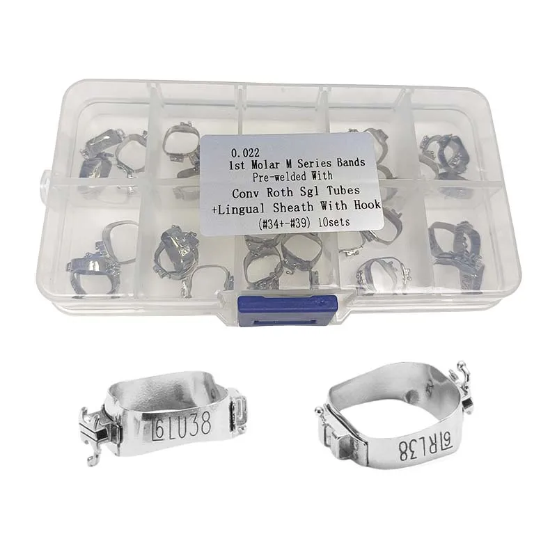 40/80 шт. Стоматологические Ортодонтические первые молярные полосы с крючком в