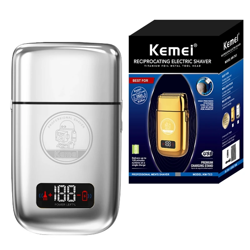 Kemei TX3 металлический корпус Регулируемая 5 скоростей стандартная для мужчин волос