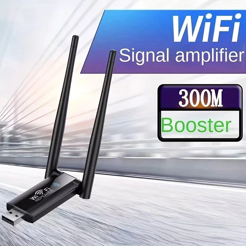 

Wireless USB WiFi Adapter For PC - Nineplus 300Mbps Dual 5Dbi Antennas 2.4G Desktop Laptop