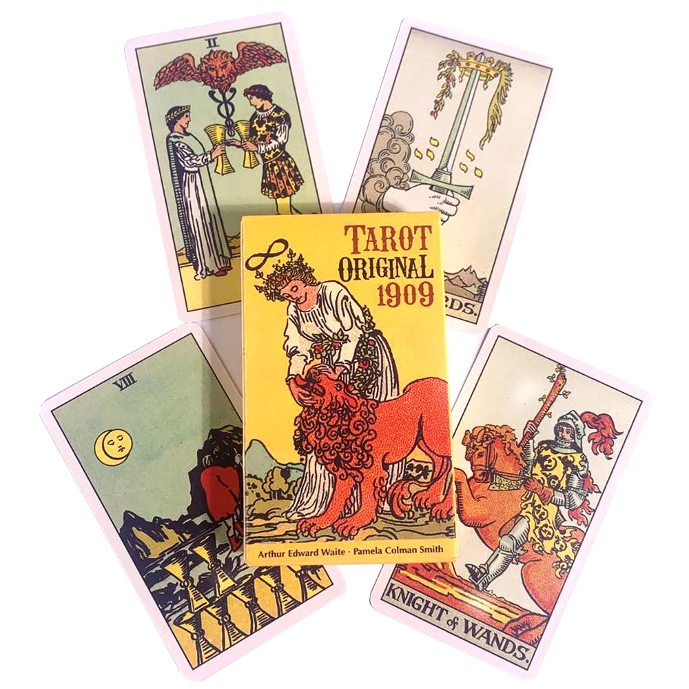 

Таро Оригинал 1909 Таро карты настольная игра таинственное гадания колода Семейные игры для вечеринок английская версия винтажные цветные к...
