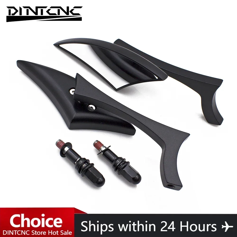 Универсальные Зеркала Бокового Вида Из Алюминиевого Сплава Для M10 Harley Yamaha Kawasaki