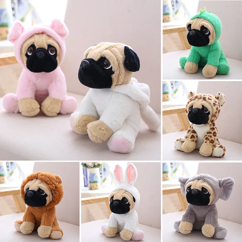 

20CM Stuffed Simulation Dogs Plush Sharpei Pug Lovely Puppy Pet Toy Plush Animal Toy Children Kids Birthday Christmas Gifts