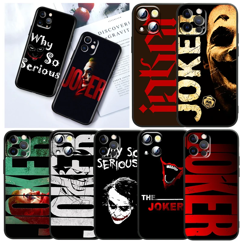 

Cool Art Joker Movie For Apple iPhone 13 12 Mini 11 XS Pro Max X XR 8 7 6 Plus SE 2020 5 Funda Capa Black Soft Phone Case