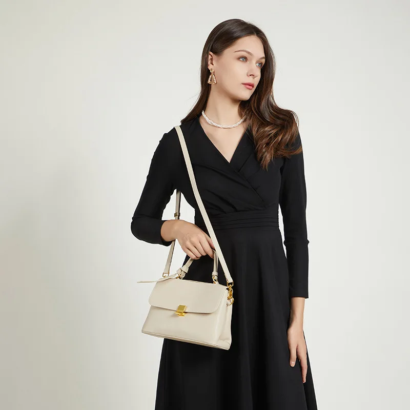 100% Genuine Leather Women Handbags 2023 New Soft Versatile Handbag Shoulder Bag Large Capacity Portable Crossbody Bag