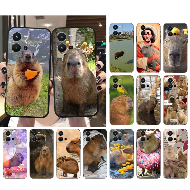 

Phone Case For VIVO Y53S Y33S Y22S Y11S Y31 Y21 Y70 Y20 Y21S Y72 Y35 Y51 Y01 V23E V21 V23 V21E Pet Animal Capybara Case