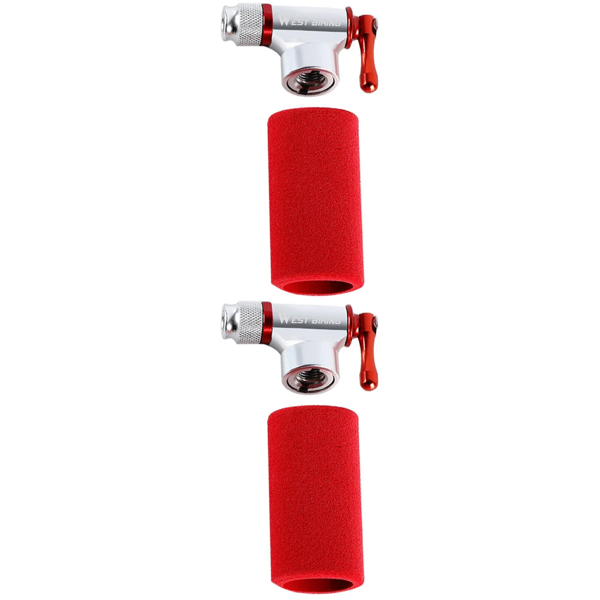 

2pcs Carbon Dioxide Bike Pump Tire Pump Air Inflator Pump without Cartridge