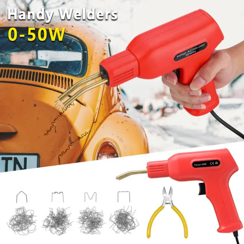 

50W Handy Plastic Welder Gun Hot Stapler Welding Machine For Plastic Staple PVC Repairing Machine Car Bumper Repair Welding Tool