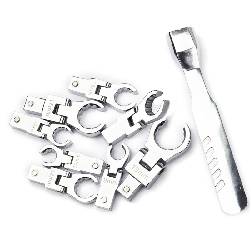

9 in 1 Replaceable Ratchet Wrench Home DIY Repairment Bike Anti-Rust